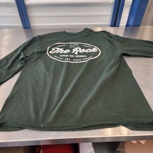 The Rock Forest Green Long Sleeve Graphic Tee